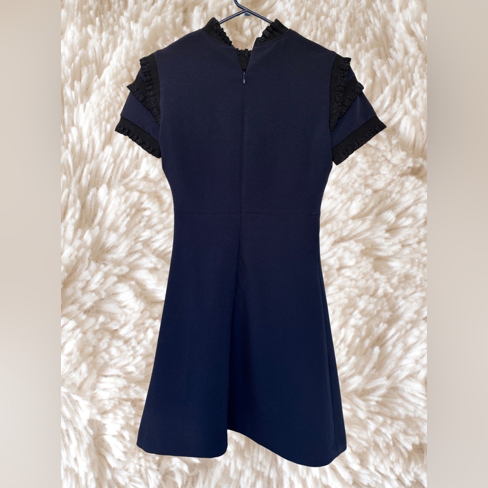 Sandro Navy and Black Mini Dress - Picture 6 of 8